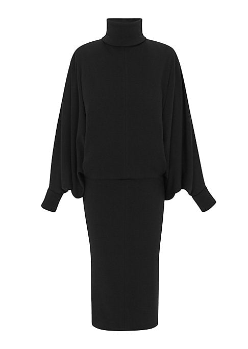 Chic Turtleneck Batwing Dress