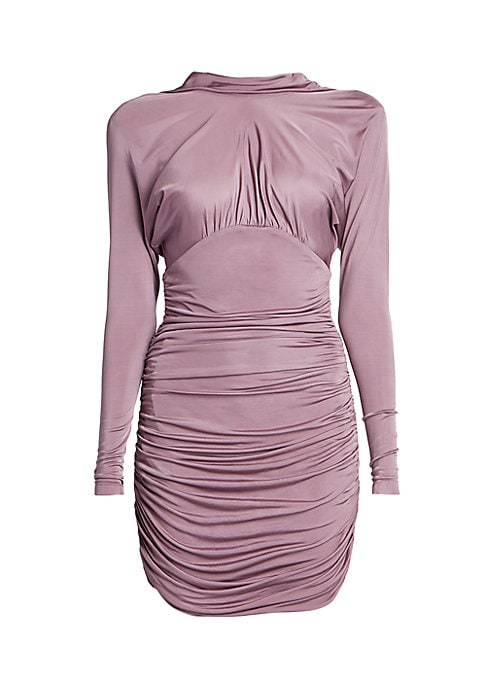 Shiny Cowl Mini Dress