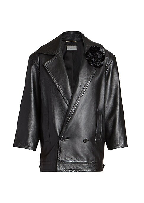 Luxe Leather Overcoat