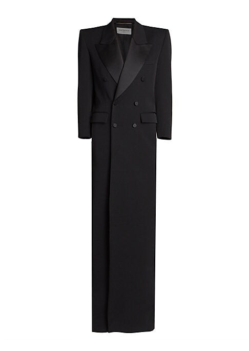 Chic Wool Tux Coat