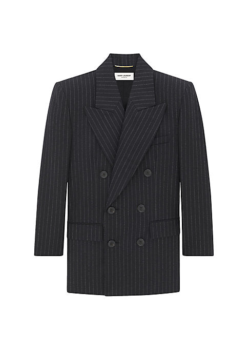Classic Striped Flannel Blazer