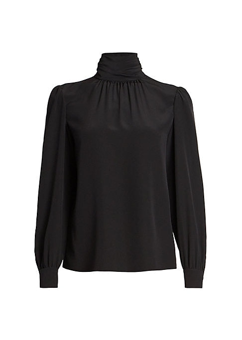 Silk Bishop Sleeve Blouse