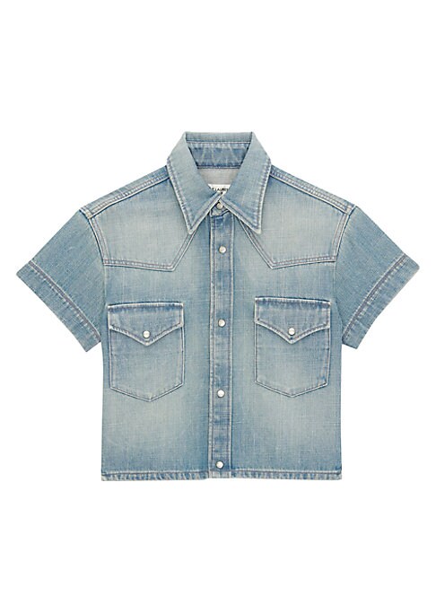 Blue Twill Denim Top