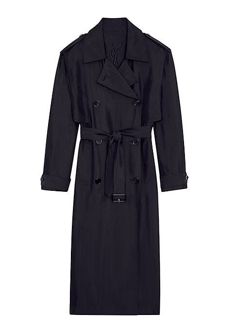 Elegant Satin Trench