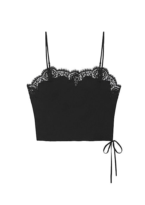 Lace-Trimmed Silk Crop