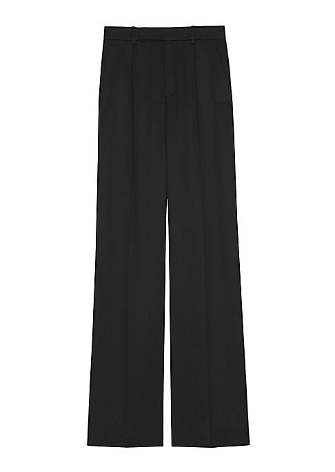 Pleated Flare Trousers