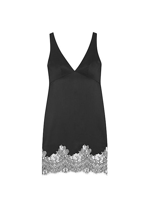 Silk Lace V-Neck Mini