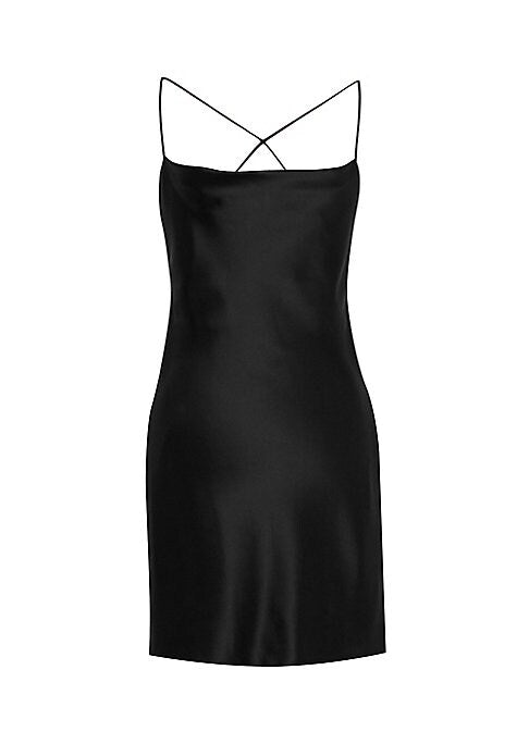 Satin Cowl Mini Dress