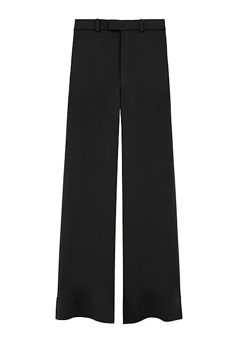 Silky High-Waisted Trousers