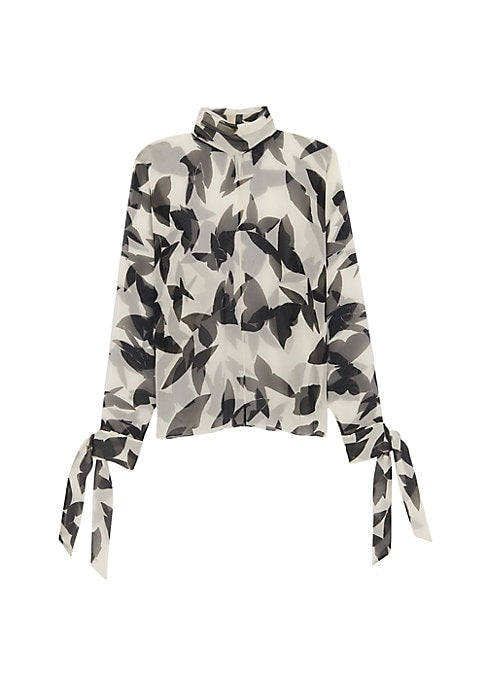 Butterfly Silk Sheer Top