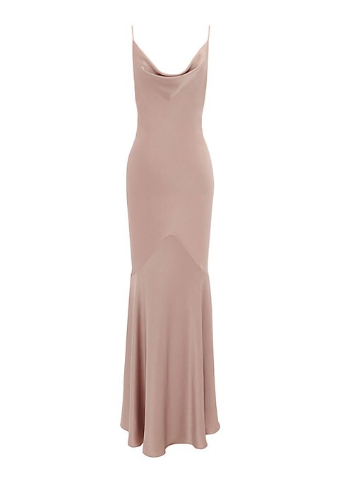 Iridescent Cowlback Dress