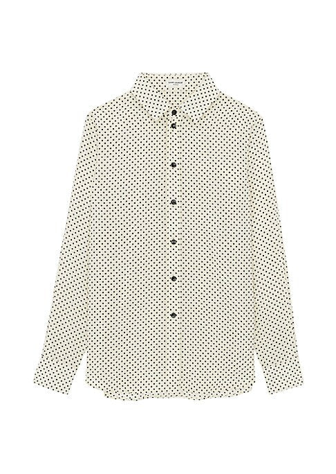 Dotted Crepe Classic Top