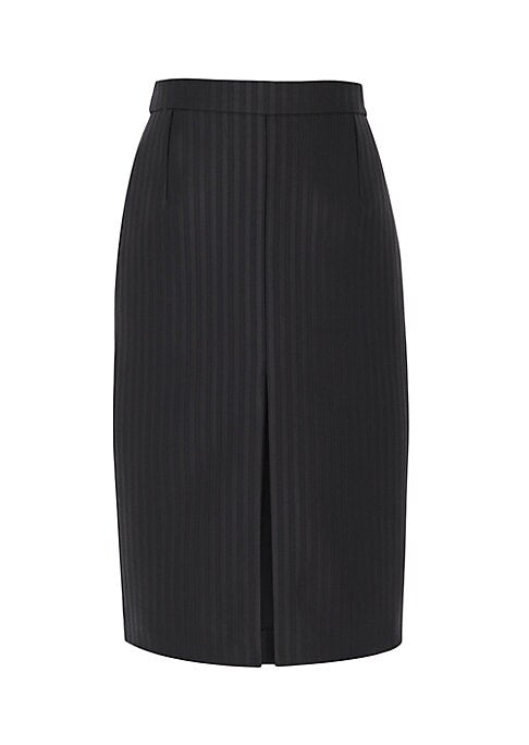 Chic Striped Wool Skirt