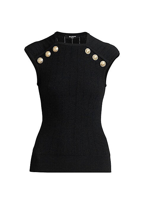 Chic Button-Detail Knit Top