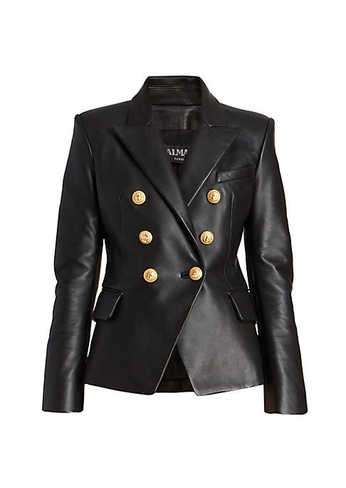 Chic Leather Blazer