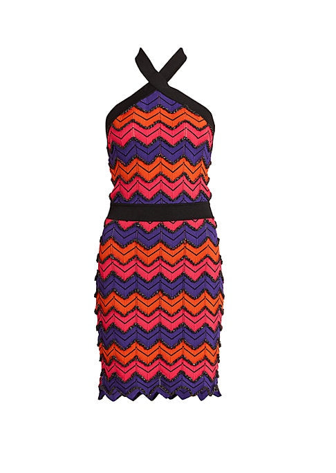 Chevron Halo Mini Dress