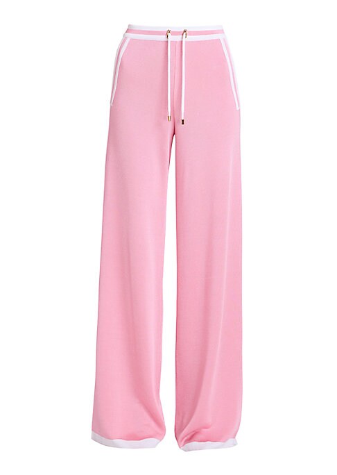 Striped Drawstring Knit Trousers