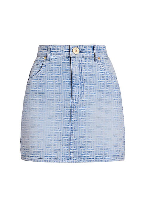 Chic Denim Monogram Skirt