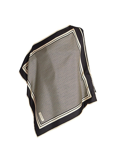 Silk Asymmetric Scarf Top