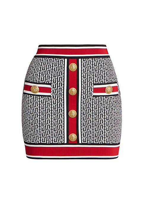 Chic Monogram Knit Skirt