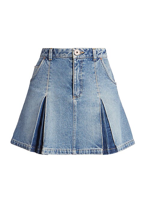 Chic Denim Pleat Skirt