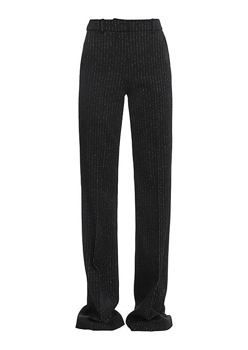 Lustrous Pinstripe Trousers