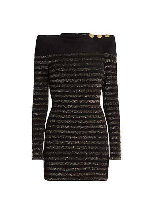 Shimmering Striped Mini Dress