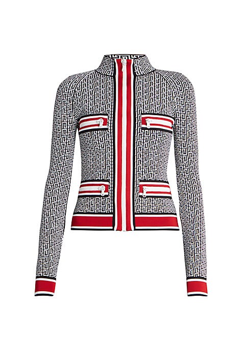 Monogrammed Knit Jacket
