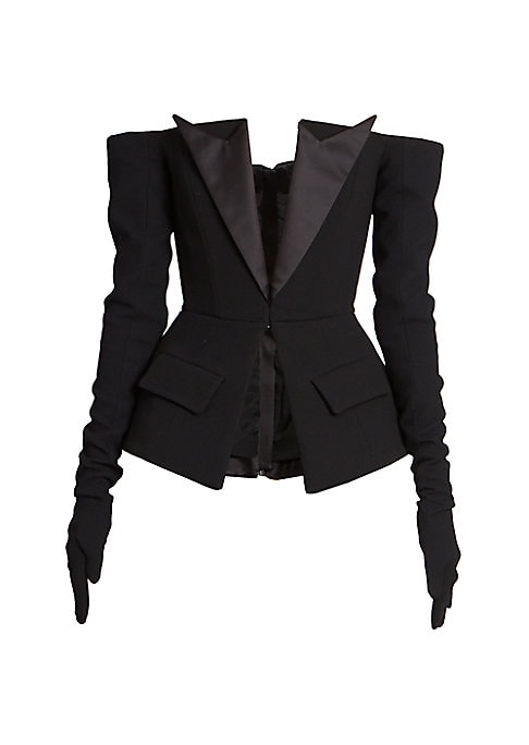 Satin Sleeve Blazer Top