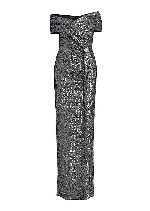 Glamourous Slit Evening Dress
