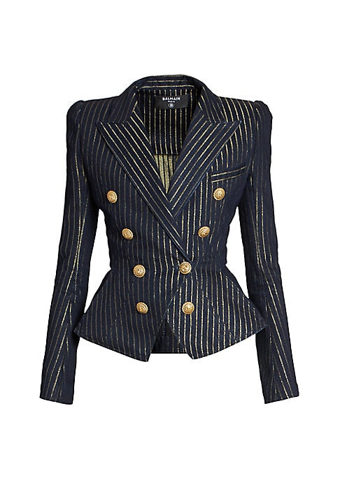 Gleaming Denim Blazer