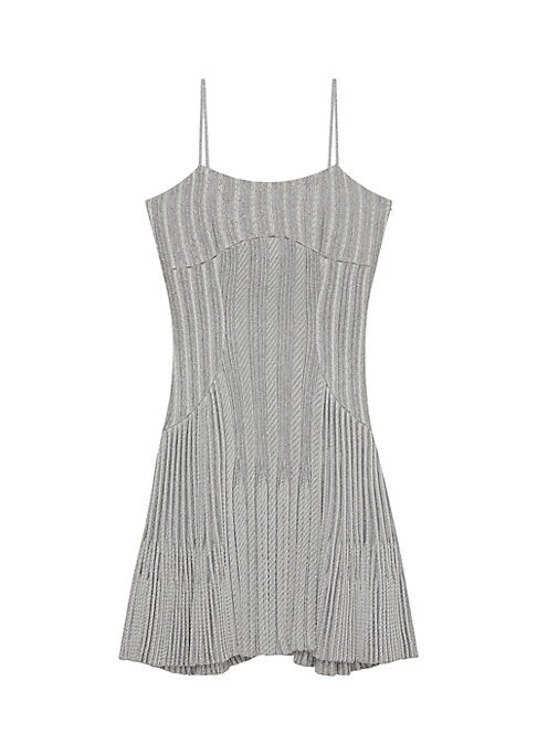 Textured Pleat Mini Dress