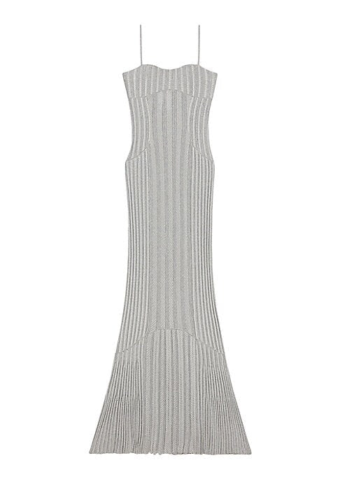 Knit Panel Pleated Dress