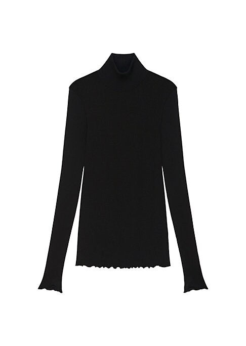 Silk Ruffled Travel Sweater