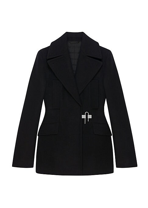 Quilted Wool Buckle Coat