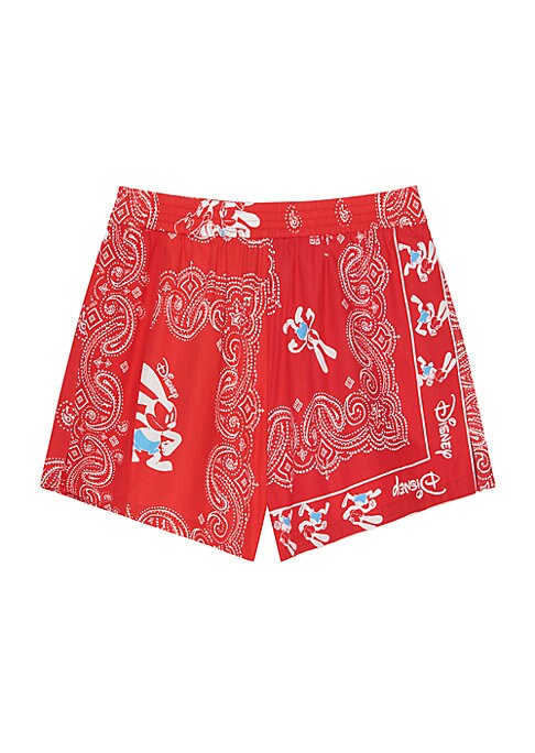 Paisley Print Cotton Shorts