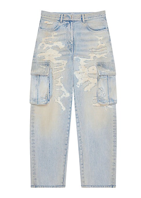 Cargo Style Denim Pants