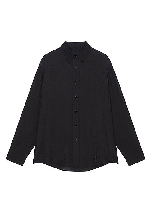 Silk Jacquard Oversized Top