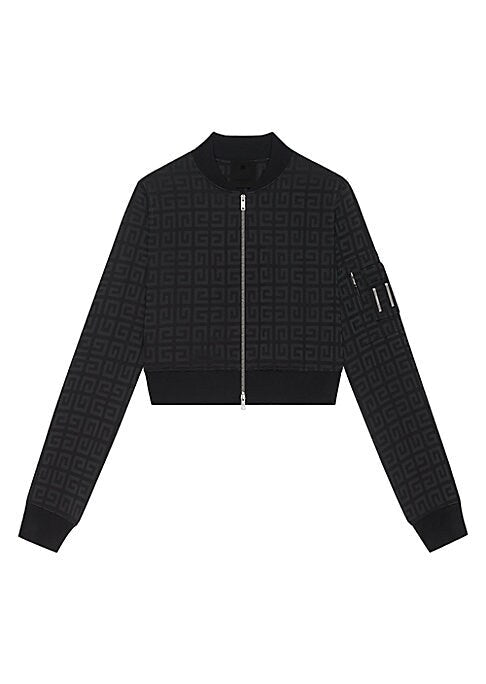 Chic Jacquard Bomber Jacket