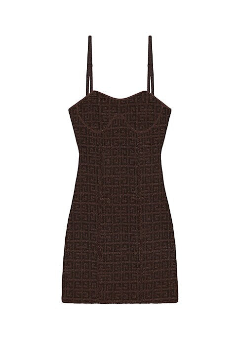 Corseted Lurex Mini Dress
