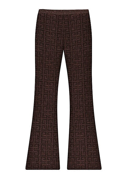 Luxe Jacquard Flare Trousers