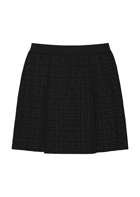 Jacquard Pleated Mini Skirt