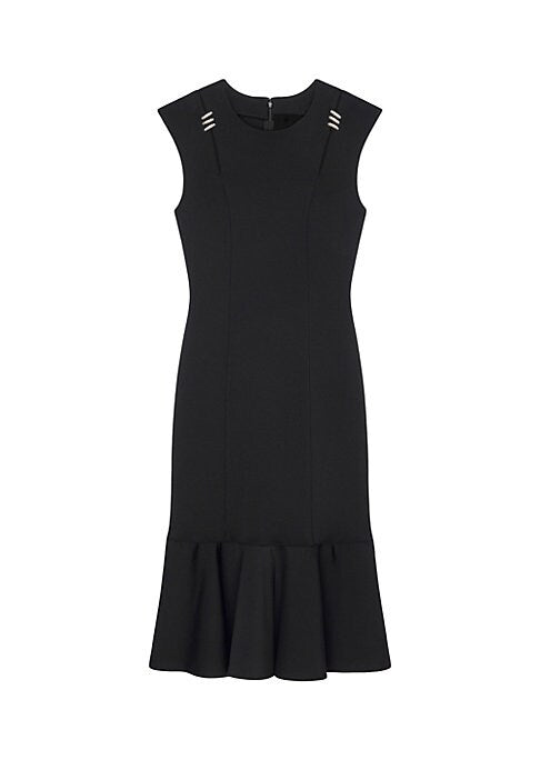Crystal Ruffle Midi Dress