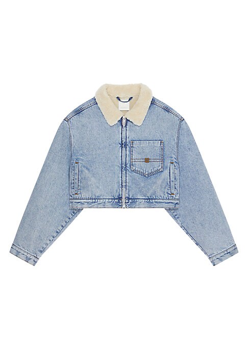 Denim Shearling Bomber