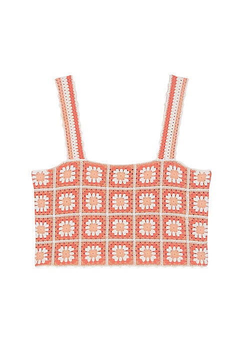 Crochet Square Neck Top
