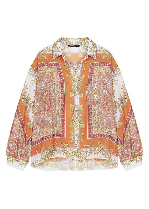 Shell Print Voile Blouse