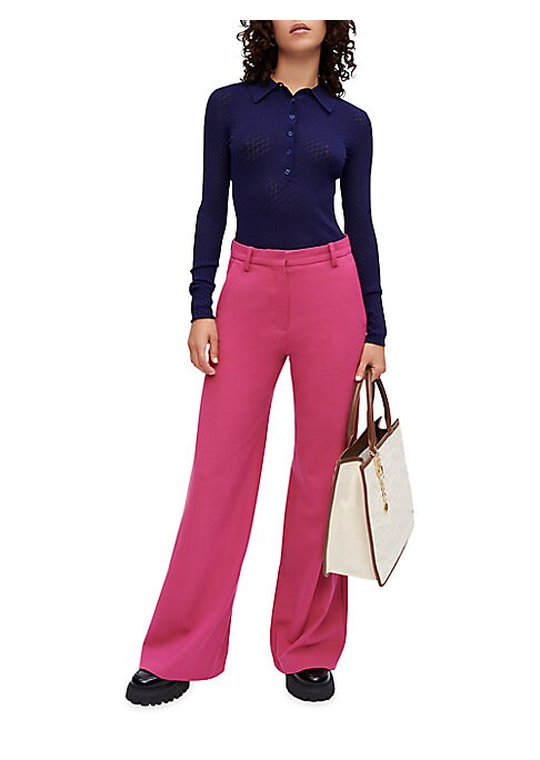 Wide-Leg Wool Trousers