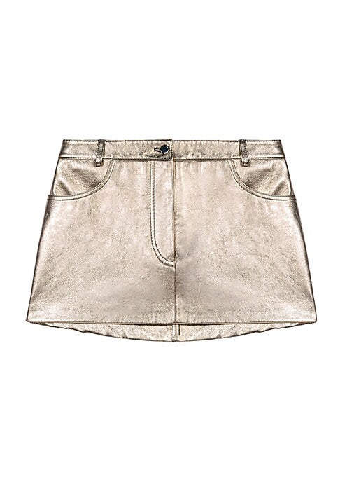 Edgy Metallic Mini Skirt