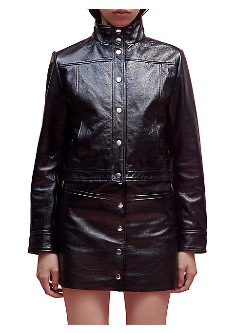 Glossy Vintage Leather Jacket