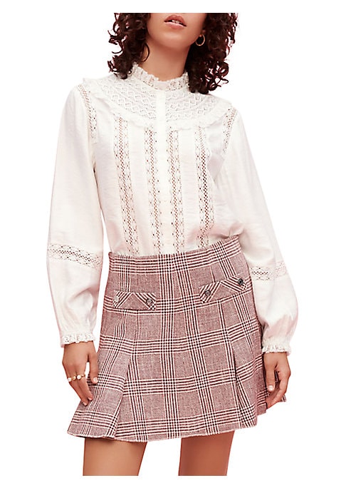 Lace Yoke Vintage Blouse